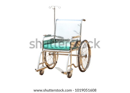Wheelchair in hospital isolated