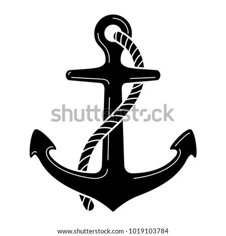 Anchor vector logo icon Nautical maritime sea ocean boat illustration symbol Royalty-Free Stock Photo #1019103784