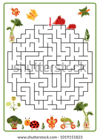 Funny maze game for Preschool Children. 
