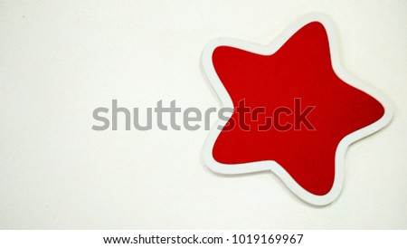 red star on the white background