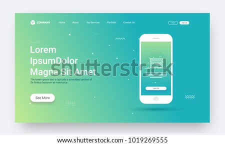 Website template for websites, or apps. Royalty-Free Stock Photo #1019269555