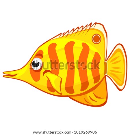 Cartoon vector butterfly fish 