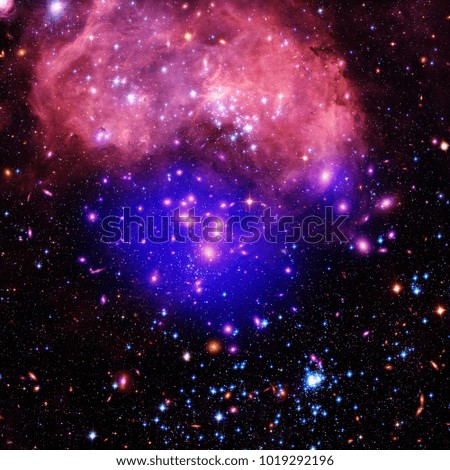Amazing galaxy. Stars, nebula and gas. Space background. The elements of this image furnished by NASA.