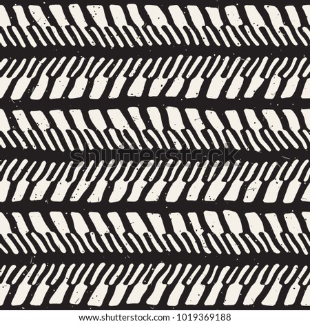 Simple ink geometric pattern. Monochrome black and white strokes background. Hand drawn ink brushed texture for your design
