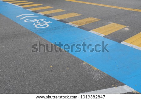 Bicycle blue lane was painted for the World Urban Forum in Kuala Lumpur, Malaysia.