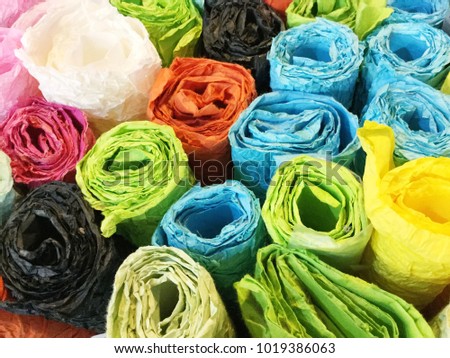 colorful roll mulberry paper background.