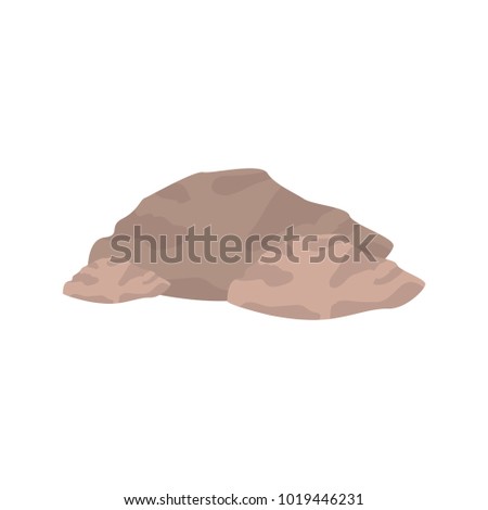 rock in colorful silhouette over white background