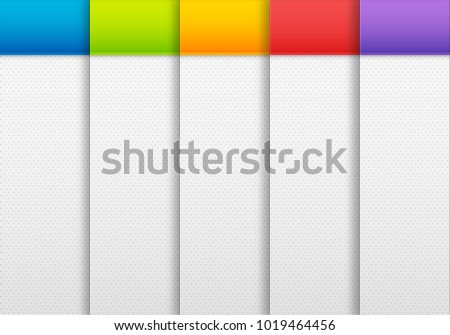 Vector Background with Colorful Vertical Stripes. Graphic Concept for Work Planning.