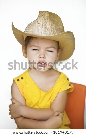 Child in a straw hat