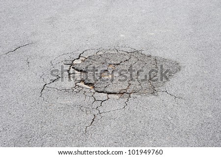 cracked asphalt