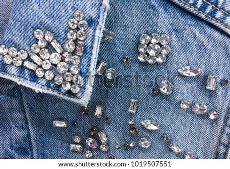 closeup picture of a part of jeans texture
