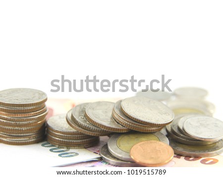 Save money concept with tag on white background.It selection focus.
