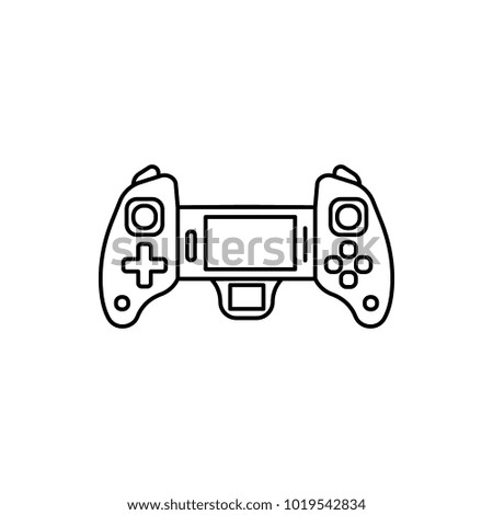 Remote control outline icon isolated on white background. Remote control object for outline design, advertising, illustration, banner and web