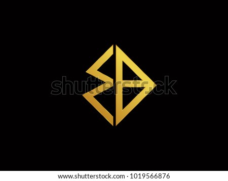 MB square shape Gold color logo
