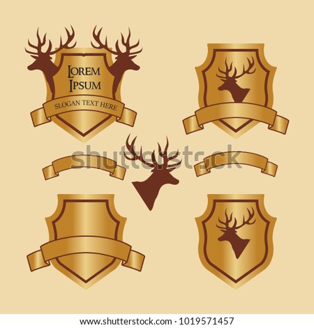 hunting logo badge and wilderness vector logo