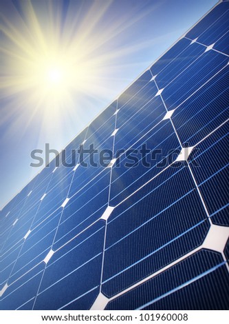 Solar panels Royalty-Free Stock Photo #101960008