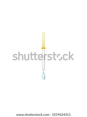 The eyedropper on a white background