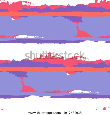 Grunge Stripes. Painted Lines. Texture with Horizontal Dry Brush Strokes. Scribbled Grunge Rapport for Sportswear, Fabric, Wallpaper. Retro Vector Background with Stripes