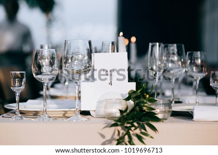 A very nicely decorated wedding table Royalty-Free Stock Photo #1019696713