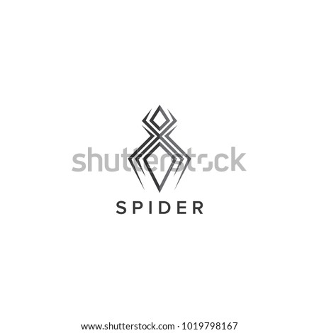 Abstract Spider Logo Design Vector Royalty-Free Stock Photo #1019798167