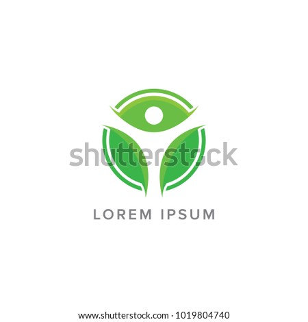 Healthcare Logo design vector, combine leaf and human icon
