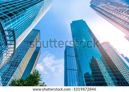 Urban building skyscrapers in Shanghai Financial District
