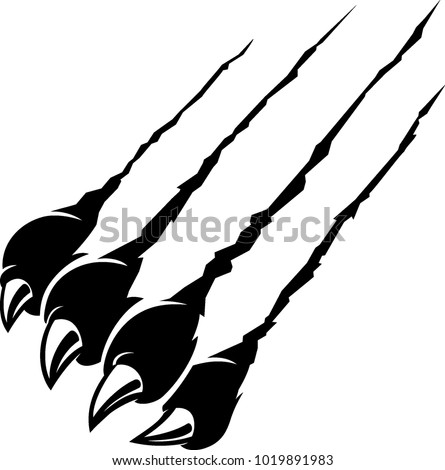 Rip Claw Black Panther, Wild Animal Royalty-Free Stock Photo #1019891983
