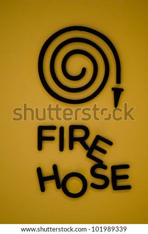 Fire Hose Symbol - for emergency use in building.