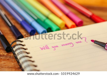 will you marry me background, love, wedding, Diary background, color pen texture, notebook paper