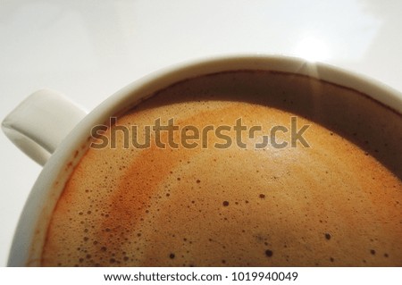 Close up shot of a cup of black coffee