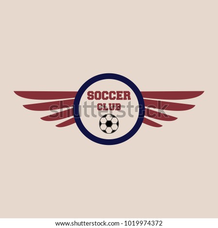 Soccer logo design illustration.