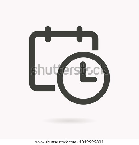 Calendar vector icon. Black illustration isolated for graphic and web design. Royalty-Free Stock Photo #1019995891