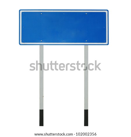 Blank traffic sign
