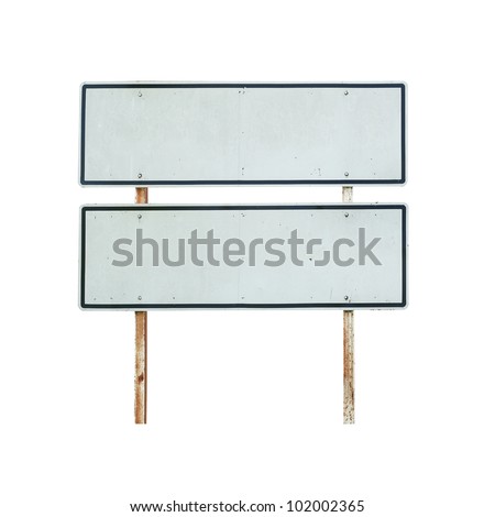 Old blank traffic sign