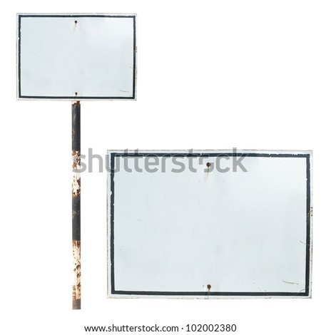 blank old traffic sign