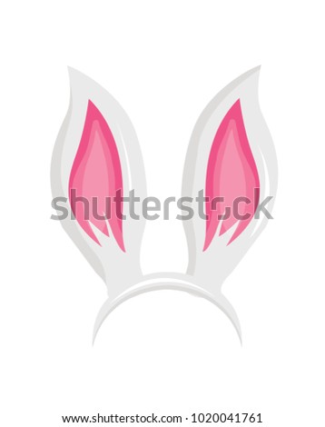 rabbit ears for photo editors and video chat, vector clip art
