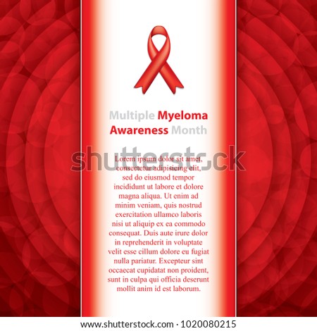 Multiple Myeloma Cancer Awareness Month.Cancer Ribbon Background.Vector illustration.