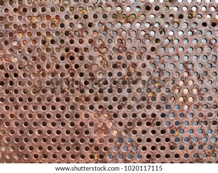 old Steel grating with rusty