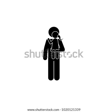 father with daughter on hands icon. Element for mobile concept and web apps. Icon for website design and development, app development. Premium icon on white background