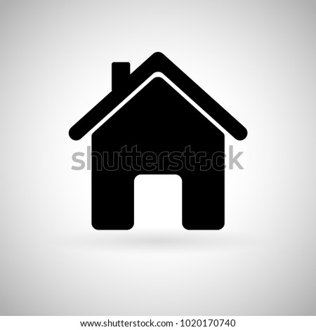 Home black icon. Vector illustration