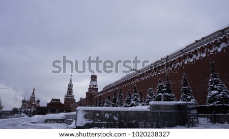 Winter snow storm in Moscow