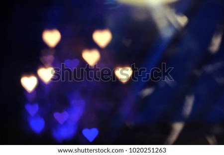 blurred lighting heart bokeh in love for valentine on blurred night backgrounds