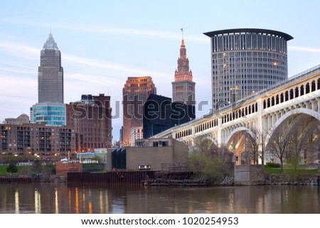 Downtown skyline of the city of Cleveland, Ohio