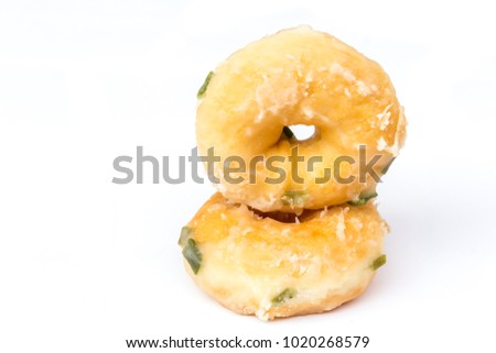 Donuts so delicious on white background 
