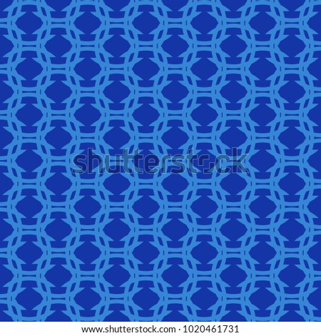 Seamless vector abstract pattern in Asian style on a blue background. Vector color background.