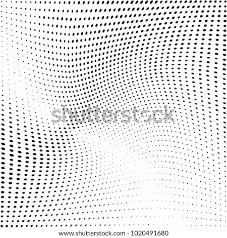 Grunge halftone dots pattern texture 
background. Paint stains. Modern dotted vector illustration. Abstract curves. Points backdrop. Grungy spotted pattern
