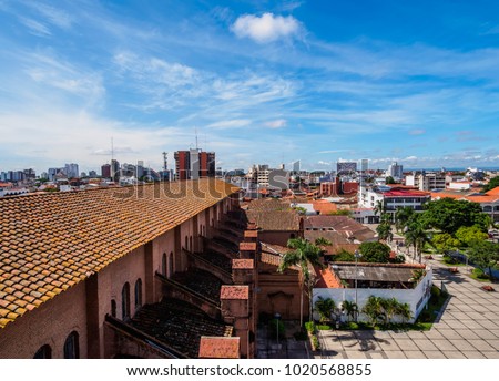 Old Town, elevated view, Santa Cruz de la Sierra, Bolivia