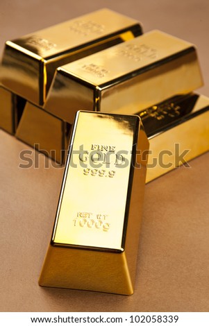 Shiny Gold bars photo