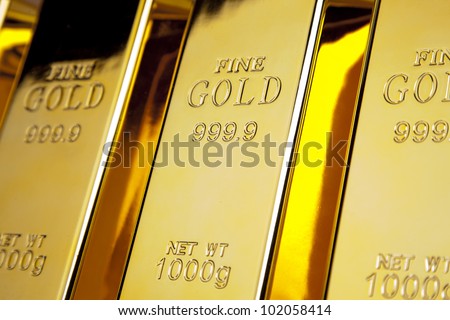 Shiny Gold bars photo