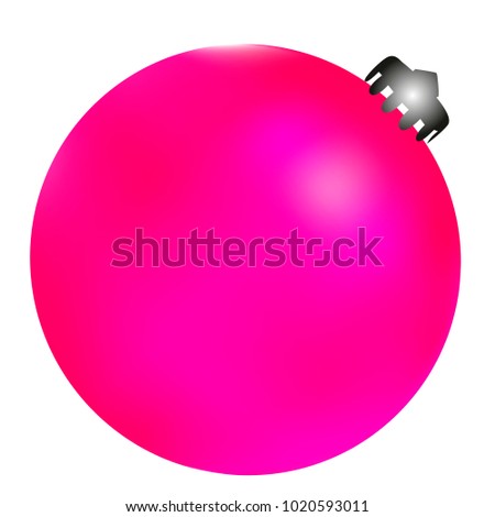 Colored Christmas ball. Christmas tree toy for invitation, card, celebration, party, carnival, festive holiday and Your project. Vector illustration. Isolated